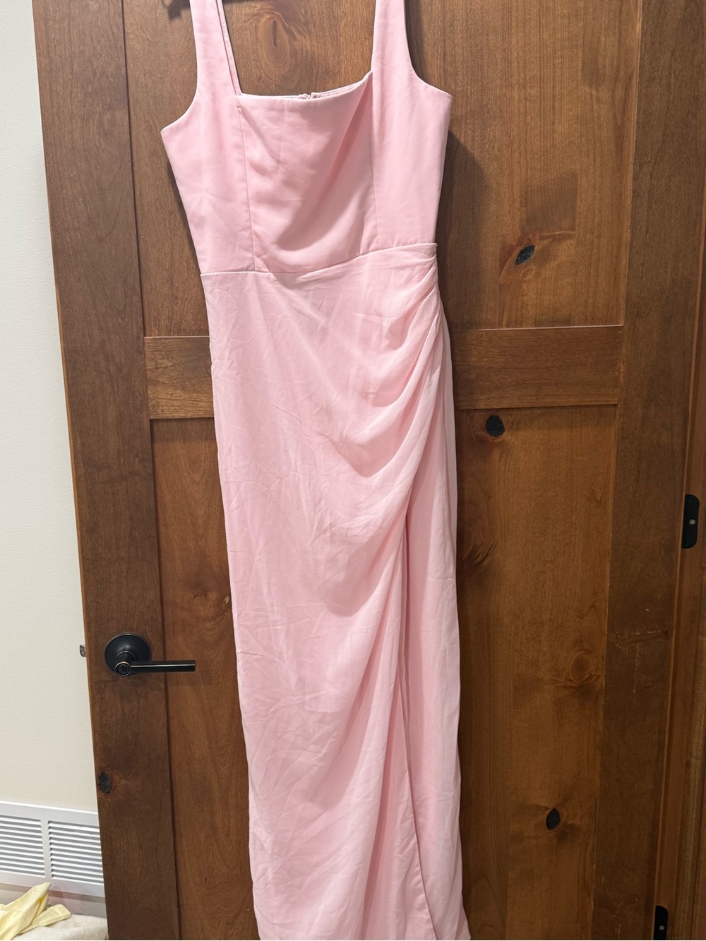 Lulu's Blush Pink Draped Maxi Dress